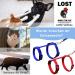 Soft Cat Crockery Dishes & Adjustable Leash Set for Kittens Puppies and Rabbits - Red & Blue - International Shipping Available - Buy Online on SooperMarket.com