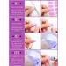 Kalolary 32PCS Cured Gel Nail Polish Strips Adhesive Full Wrap Gel Nail Art Sticker Waterproof Gel Nail Wrap Stickers with Nail File and Stick(UV/LED Lamp Required) (Purple) - Buy Online on SooperMarket.com