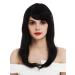 WIG ME UP - DW-2198-HH-MF-1B wig ladies wig human hair black lace-front monofilament long straight