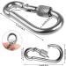 Buy DONQL 4 STK M6 Stainless Steel Carabiner Hooks - 135 kg Load Capacity for Camping Keys & Outdoor Use - Buy Online on SooperMarket.com