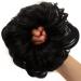 JJstar 2PCS Curly Messy Bun Hair Pieces in Off Black - High Heat Resistant Synthetic Fiber Scrunchies for Women and Girls - Buy Online on SooperMarket.com