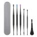 Vicloon Ear Wax Removal 7pcs Ear Cleaning Kit Ear Pick Ear Tools Set with Storage Box and Brush New Turbofan Structure Ear Cleaner Ear Wax Remover with One-Piece Earsafe Design for Adult and Kid black