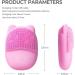 Electric Face Scrubber Silicone Facial Cleansing Brush for Deep Cleanning Exfoliating Waterproof Rechargeble|Vibrating|Massager (Pink) - Buy Online on SooperMarket.com