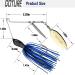 Goture Bass Fishing Lure Spinner Baits Kit - Topwater Buzzbait Set for Saltwater & Freshwater Bass Fishing - 5 Pack 1/2 oz Spinner Baits Lures - Buy Online on SooperMarket.com