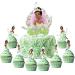 Girl Party Supplies for Tiana Cupcake Toppers Theme Birthday Supplies Favors