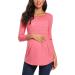 Love2Mi Nursing Shirt Women's Maternity Stop Maternity Maternity Nursing Maternity Top Layered Design Wrap Layer L-pink L