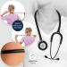 Scandinavian Classic Matte Black Stethoscope - Lightweight 5.1oz Dual Head Chestpiece 29in Black Tube for Nursing - Buy Online on SooperMarket.com