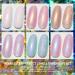 RARJSM Pearl Gel Nail Polish Set 6 Colors Aurora Pink White Green Purple Shimmer Mermaid Shell Glitter Pearlescent Gel Polishes Swirl Thread Effect Gel Soak Off LED UV Curing Requires Home Salon Use Elf Pearl - Buy Online on SooperMarket.com
