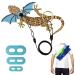 Betinyar Bearded Dragon Carrier Sling Adjustable Bearded Dragon Leash with Wings Pet Carrier Backpack Blue