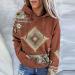 Women's Western Aztec Geometric Hoodie Sweatshirt - Coffee, 3X-Large - Buy Online on SooperMarket.com
