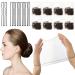 Sularpek Hair Nets 24PCS Invisible Bun Nets 50cm/20inch Elastic Edge Mesh Hair Nets for Women with 10PCS U Shaped Hair Pins (Coffee) light brown