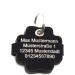 Copter Farm Dog Brand Collar Bag | Engraved Art & Real Leather | Custom Dog ID Tag | Black Flower Design - Buy Online on SooperMarket.com