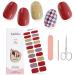 Kalolary Gel Nail Polish Strips Nail Gel Art Sticker Waterproof Full Nail Wraps Decal Sets with Scissors Nail File and Stick for Women Girls Nail Art Decor (UV/LED Lamp Required)-10