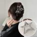 Silver Star Metal Hair Claw Clip - Stylish Hair Barrette for Women and Girls - Buy Online on SooperMarket.com