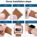 BOTNUW Leather Bands Compatible with Fitbit Versa 2, Versa, Versa Lite - Brown Leather Replacement Strap for Women and Men - Buy Online on SooperMarket.com