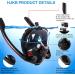 HJKB Full Face Snorkel Mask with Anti-Fog Wipes | 180 Panoramic HD View | Anti-Leak Dry Top Set for Adults & Kids | Black Large-X-Large - Buy Online on SooperMarket.com