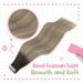 Youngsee Tape in Hair Extensions - Real Balayage 45cm | Invisible Tape Remy Real Hair 50g 20pcs - #3/8/22 for Seamless Volume & Length - Buy Online on SooperMarket.com
