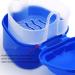 Retainer Case Portable Denture Box Easy-Clean Orthodontic Case Dental Braces Storage for Invisible Aligner False Teeth Container Mouth Guard Case Retainer Cleaner Holder (Dark Blue) - Buy Online on SooperMarket.com