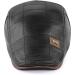 Men's Adjustable PU Leather Ivy Cap - Classic Golf Flat Cap for Driving and Fishing - Black - Buy Online on SooperMarket.com