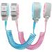 Anti Lost Wrist Link (8.2ft), Socub Toddler Leash Wrist for Kids Child Safety with Key Lock, 2 Pack, Pink and Blue 8.2 Foot (Pack of 2)