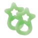 Dentistar Beißring 2 Set-Teether for Babies & toddlers from 3 months-Baby bite ring with a handle made of soft material for dental aid & massage-Made in Germany-light green
