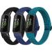 3-Pack Elastic Nylon Bands for Fitbit Inspire - Adjustable Replacement Straps in Black, Midnight Blue, and Azurite - Buy Online on SooperMarket.com