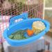 Mygeromon Bird Bath for Cage - Hanging Small Tub for Parrot, Parakeets, Canary, Budgerigar Shower - Blue - Buy Online on SooperMarket.com