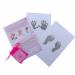 BUSHBABY Inkless Hand & Footprint Kit Inkless Handprint Kit Inkless Paw Print Kit Newborn Keepsake Essential Baby Girl Gifts New Born Baby Shower Gifts for Mum Baby Ink Pads for Hands and Feet 2 wipes Pink
