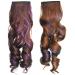 Saijer Ponytail Extensions - 2 PCs Corrugated Long Hair Extensions | Realistic Wrap-Around Wig for Girls - Brown Purple Blue - Buy Online on SooperMarket.com