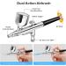 COSVII Upgraded 40 PSI Airbrush Kit with Compressor, Dual Action Gun Set for Art, Makeup, Cake Decorating - Black - Buy Online on SooperMarket.com
