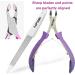 Professional 1/2 Jaw Cuticle Cutter Cuticle Nipper Stainless Steel Manicure Feet Hands Ingrown Toenail Cuticles Cuticle Scissors (Shining Purpul) - Buy Online on SooperMarket.com