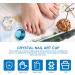 FRCOLOR 3 Pcs Nail Art Crystal Cup Glass Containers with Lids Glass Tumbler Clear Cups Glass Diamond Dappen Dish Crystal Dappen Dish Nail Dappen Dish Manicure White Crystal Vegetable Bowl 5.5x5.5cmx3pcs Bluex3pcs - Buy Online on SooperMarket.com