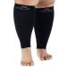 Mojo Compression Socks Graduated Compression Calf Sleeves for Swelling and Shin Splints Support - Plus Size 20-30mmHg, Small-7XL, Black, White, Pink, Grey - 1 Pair 5X-Large Black