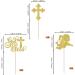 Rsstarxi 24 Pack God Bless and Cross Cupcake Toppers Glitter Angel Christening Babyshower Girl Baptism Cupcake Picks Decorations for First Communion Baptism Party Cake Decorations Gold - Buy Online on SooperMarket.com