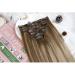 Buy Laavoo Clip-In Real Hair Extensions | Brown Balayage Ombre & Golden Blonde #8/16/8 - 7pcs 105g 50cm - Buy Online on SooperMarket.com