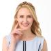 DIGUAN Messy Wide 2 Strands Synthetic Hair Braided Headband (Highlighted) - Beauty Accessory for Women & Girls | 62g/2.1 oz - Buy Online on SooperMarket.com