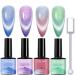 Holographic Gel Polish Glitter Cat Eye Gel Nail Polish Temperature Colour Changing UV Gel Polish Set with Neon Effect Soak Off Magnetic Nail Polish Nail Art Gift for Women