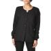 WonderWink Women's Scrubs Four Way Stretch Sporty Snap Jacket X-Large Black