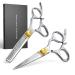 Suvorna 5.5" Hairdressing Scissors Professional with Thinning Scissors Hairdressing Right Hand Hairdressers Scissors Set Professional Hair Scissors Hair Cutting Scissors Barber Scissors (2 Pcs). 2 Count (Pack of 1)