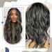 LAAVOO Ombre Tape In Hair Extensions | Real Remy Hair | Black Silver Balayage | 50cm | 20 Pcs #1B/S/1B | International Shipping - Buy Online on SooperMarket.com