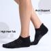 FITRELL Men's Ankle Running Socks 6-Pack - Low Cut Cushioned Athletic Sports Socks - Black+Gray - Size 9-12 - Buy Online on SooperMarket.com