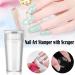 Allazone Clear Nail Stamper Double Sided Nail Art Stamper Clear Silicone Nails Stamping Jelly Nail Art Stamping Stamper for Manicure Tools (2 PCS) - Buy Online on SooperMarket.com