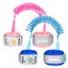 Zooawa Toddler Leash 2Pack, Toddler Kids Harness Anti Lost Wrist Link with Magnetic Lock, Reflective Safety Baby Child Walking Hook and Loop Wristband Leash for 3 Years Old Boys Girls, Blue+Pink