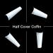 VIVID STELLA Coffin Shape False Nail Tips - C Curve Half Cover Nail Tips for Women & Girls | High-Quality & Stylish Nail Art - Buy Online on SooperMarket.com