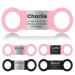 Yehanti dog brand with engraving - quiet silicone dog brand personalized with name telephone number and address - personalized trailer brand for dogs cats and puppies (pink silver m) m (for 19mm wide collar) pink & silver trailer