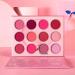 Pink Purple Eyeshadow Palette Makeup 12 Colors Pigmented Matte Shimmer Cute Eye Shadow Tone Small Bright Peach Red Violet Eyeshadow Pallet Long Lasting Shades For Girl Women Summer Travel - Buy Online on SooperMarket.com