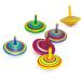 small foot wooden spinning top six pieces with colorful paintings and patterns color effect when spinning from 3 years 1730 6 x 6 x 6 cm