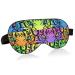 Haskirky Light Blocking Eye Mask Breathable and Adjustable Adult Men and Women Travel on Business Trips Yoga Meditation Light Smooth Comfortable Eye Mask Office Deep Sleep Goodies Neon Tiger Eyes