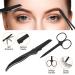HOCOSY 7 in 1 Eyebrow Tweezers Set - Stainless Steel Precision Kit for Trimming and Shaping Eyebrows with Travel Case - Buy Online on SooperMarket.com