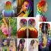 Ombre Rainbow Braiding Hair Extensions 24 Inch - 3 Pack Synthetic Jumbo Braiding Hair for Women - Purple/Blue/Yellow/Orange - High Temperature Twist Crochet Braids - Buy Online on SooperMarket.com